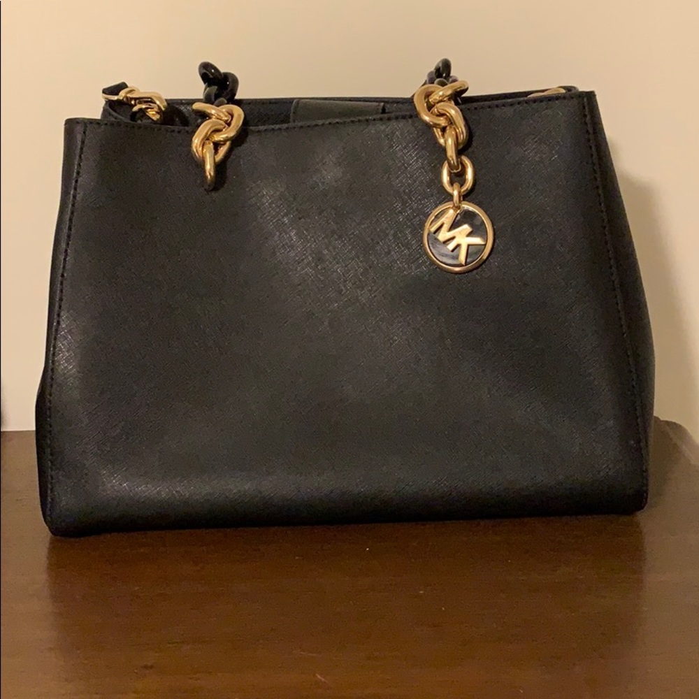 Michael Kors black leather purse